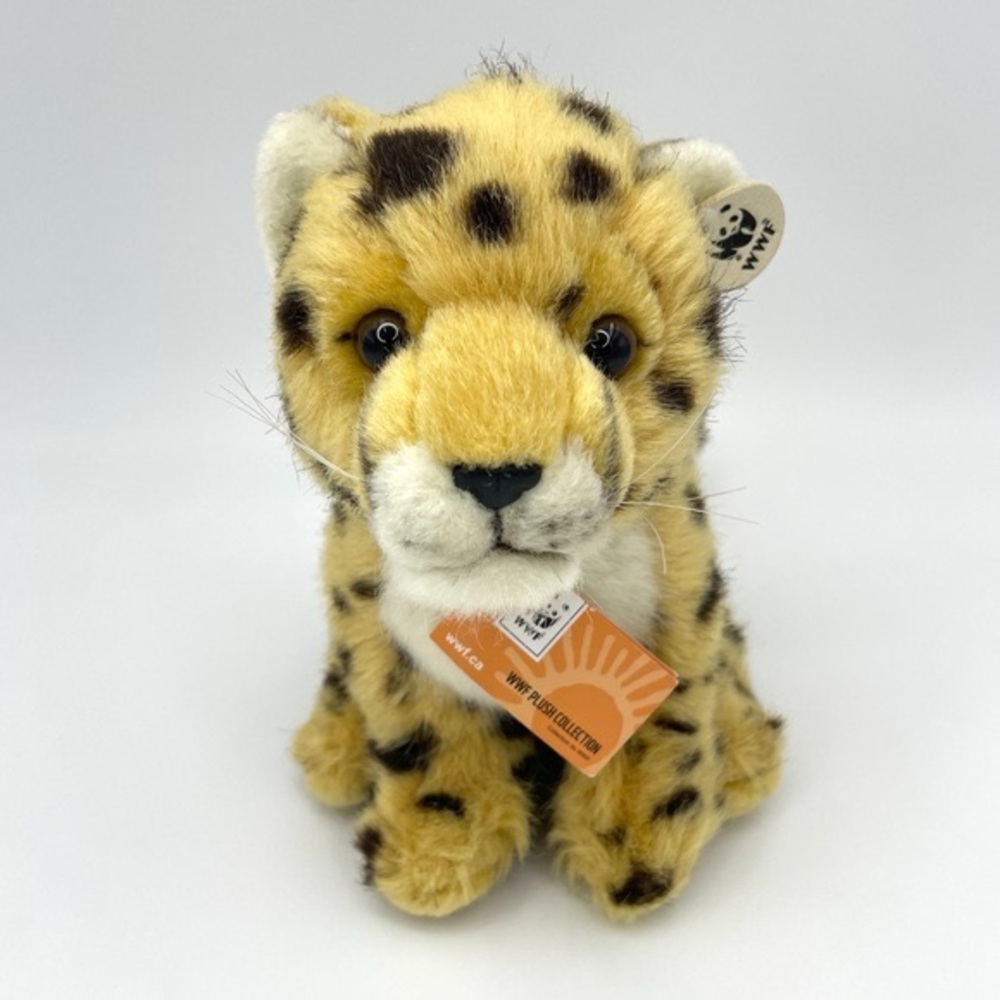 Vtg WWF World Wildlife Fund 1986 Cheetah Leopard Plush